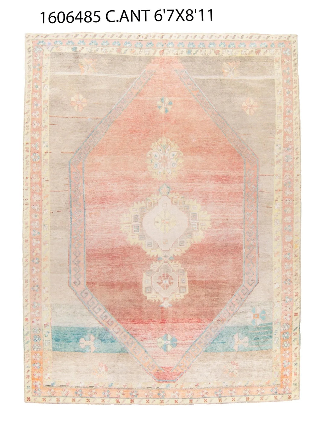 7x9 Old & Vintage Tukish Area Rug