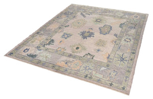 7x9 Soft Modern Oushak Area Rug