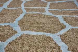 8x11 Brown Modern Turkish Area Rug