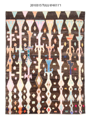 8x11 Modern Tulu Area Rug
