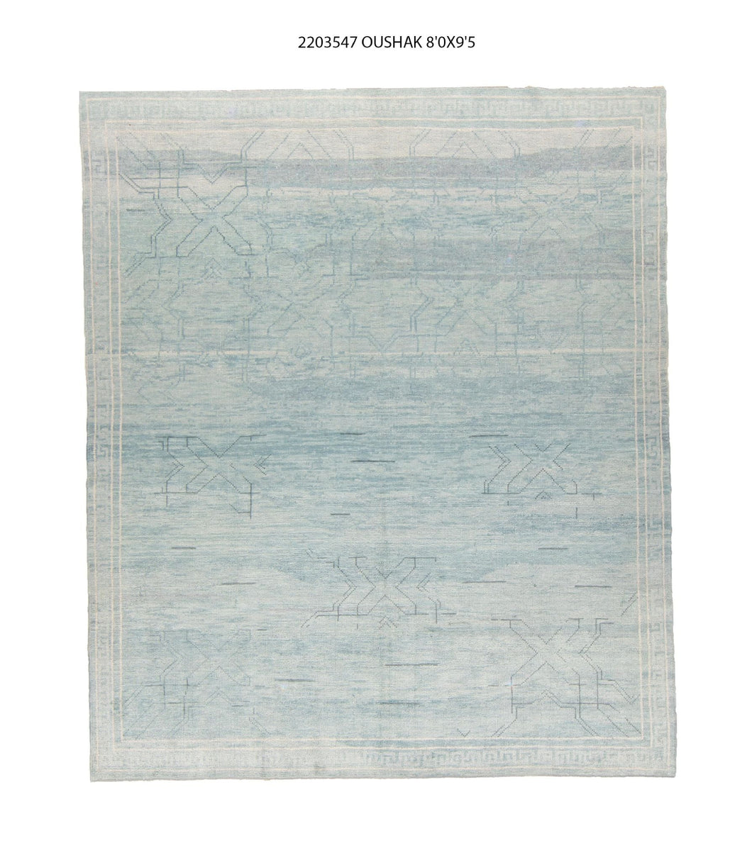 8x9 Modern Oushak Area Rug
