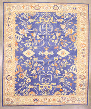 9x10 Blue Modern Oushak Area Rug