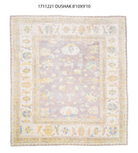 9x10 Blue Modern Oushak Area Rug