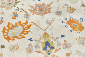 9x11 Beige Modern Oushak Area Rug