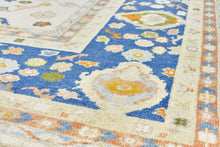 9x11 Beige Modern Oushak Area Rug