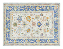 9x11 Beige Modern Oushak Area Rug