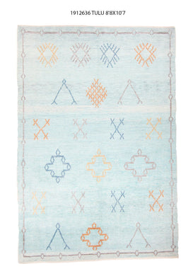 9x11 Modern Tulu Area Rug