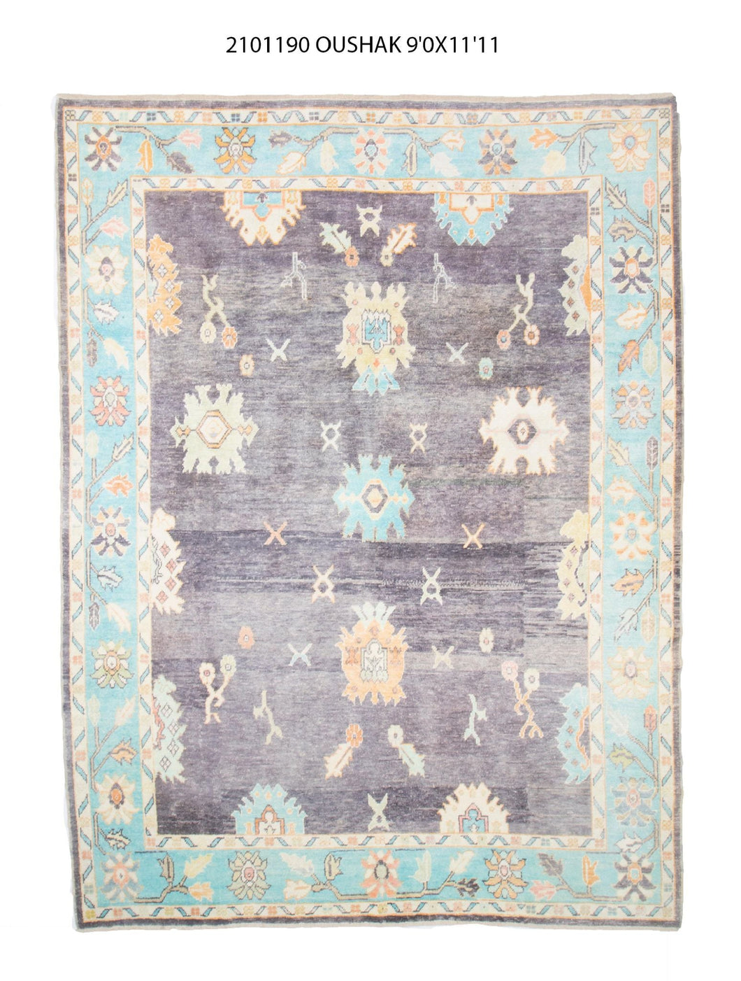 9x12 Moder Oushak Area Rug