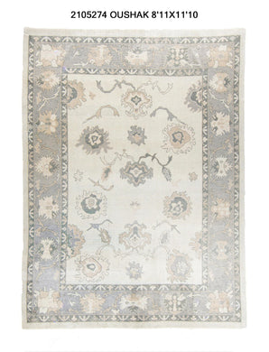 9x12 Modern Oushak Area Rug