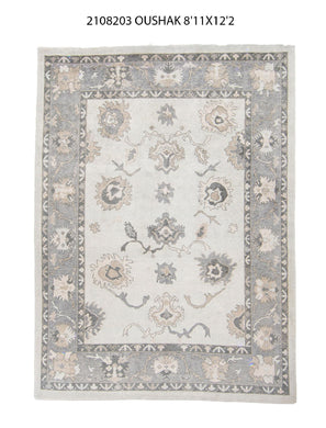 9x12 Modern Oushak Area Rug