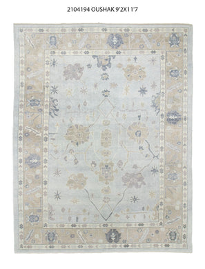 9x12 Modern Oushak Area Rug