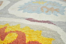 9x13 Ivory & White Modern Turkish Tulu Area Rug