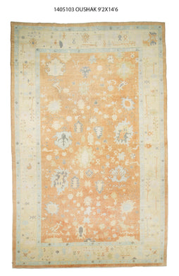 9x14 Red Oushak Area Rug